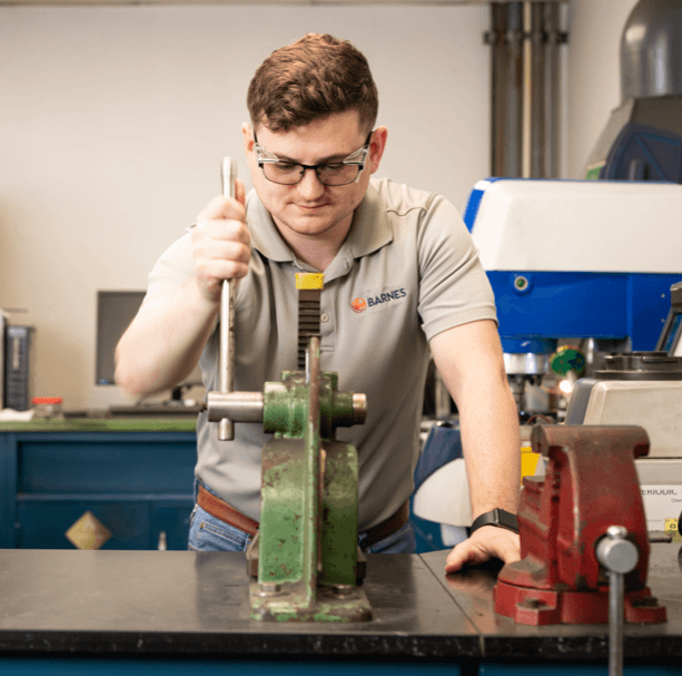 Barnes Aerospace employee working